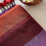 Khadi Cotton Checks saree - Red ZAR537