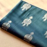 Banarasi soft silk deep teal green ZAR582